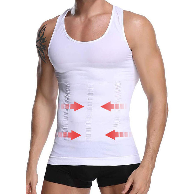 Men's Body Shapers Belly Contracting And Close-fitting Breast Shaping Vest