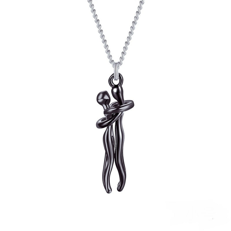 Hot Sale Affectionate Hug Necklace Couples Anniversary Valentine's Day Gift Fashion Punk Street Style Pendant Necklace ShopyRight