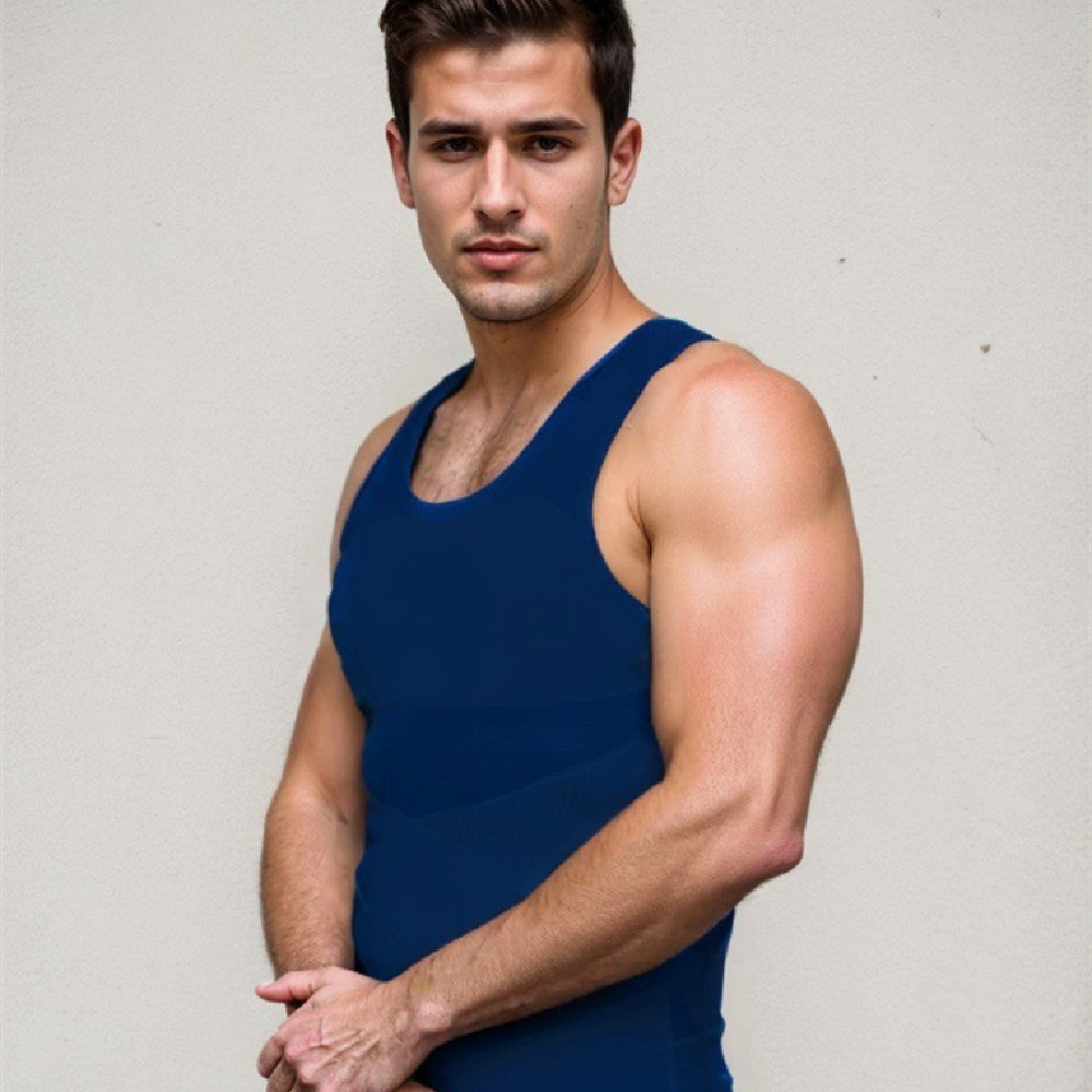 Fashion Personality Men's Breathable Mesh Tight Vest