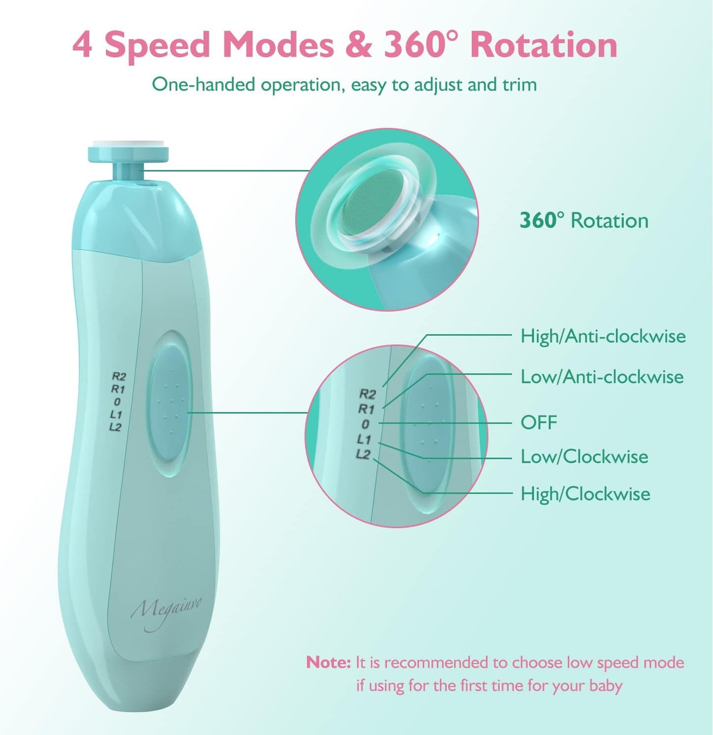 GentleCare™ 6-in-1 Electric Baby Nail