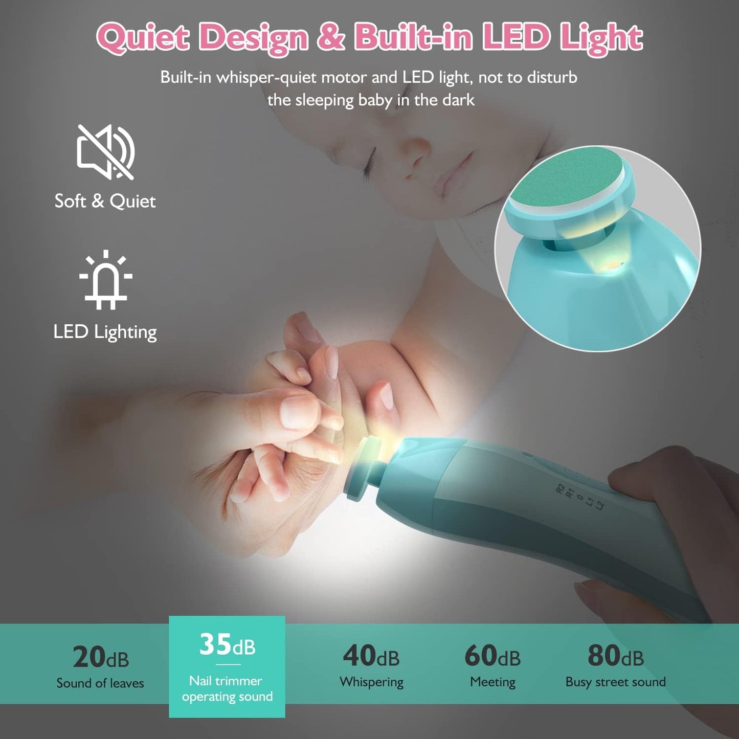 GentleCare™ 6-in-1 Electric Baby Nail