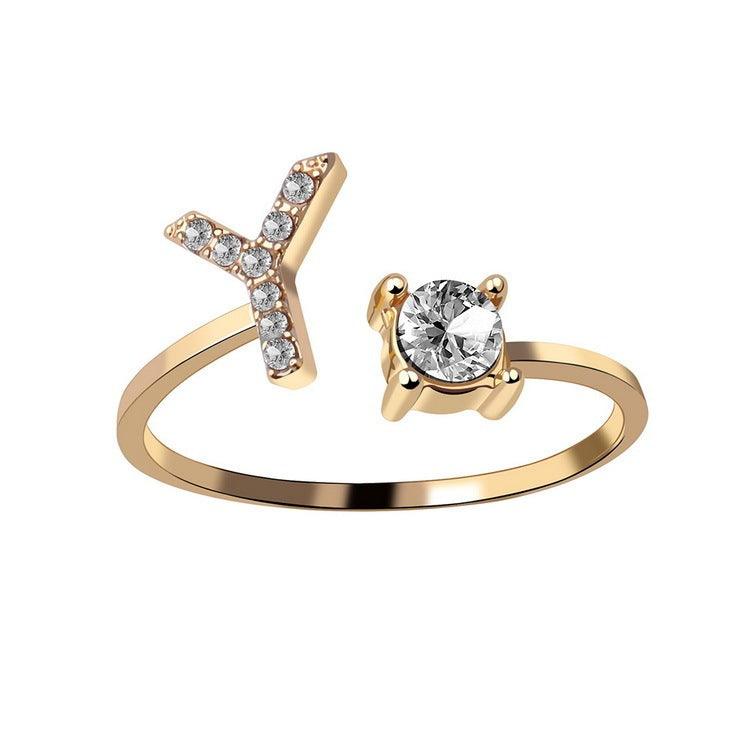 Sleek Letter Ring - Shopylife