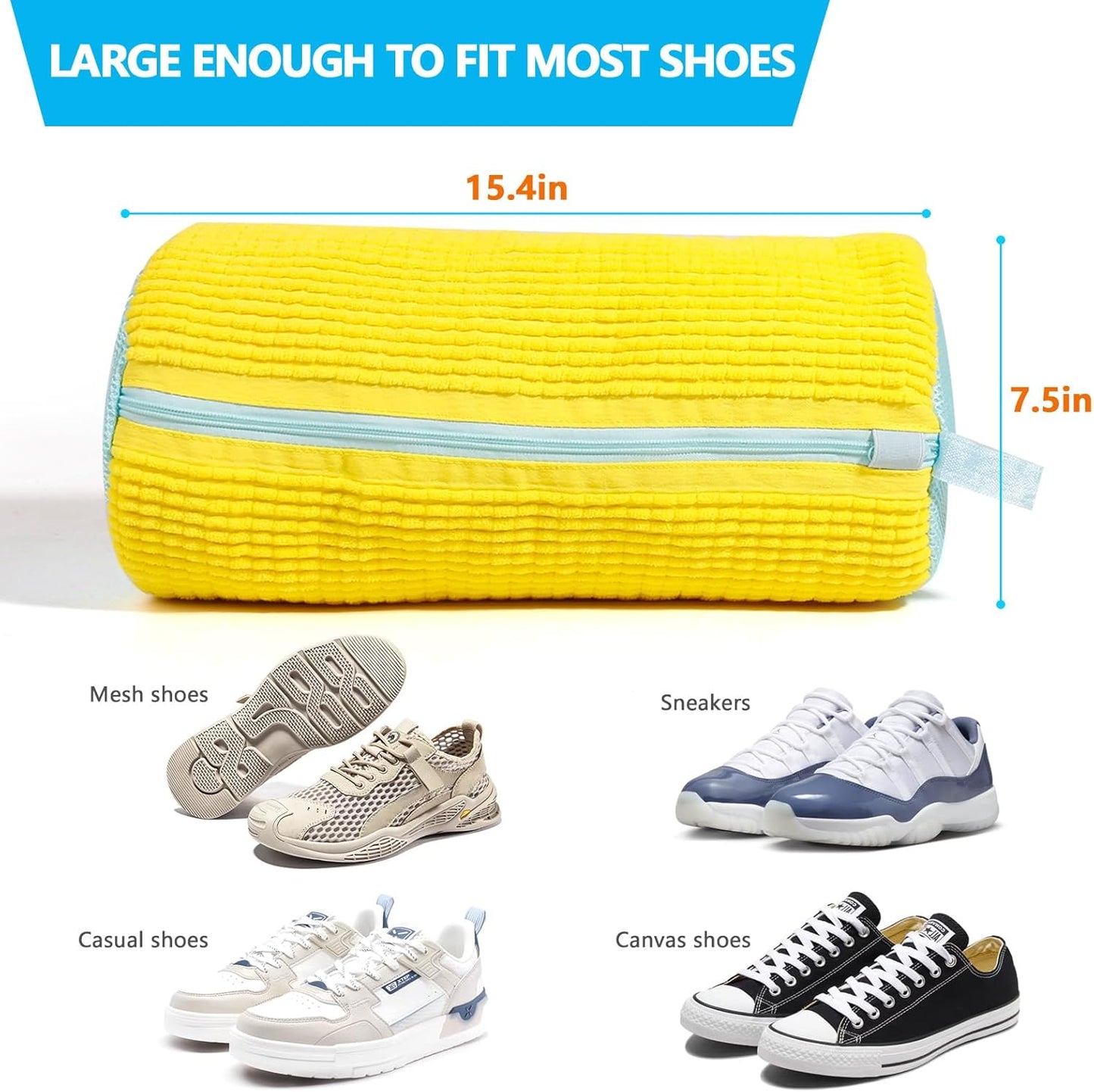 1PCS Washing Shoes Bag Cotton Laundry Fluffy Fibers Easily Remove Dirt Washing Bags Anti-Deformation Shoes Clothes Organizer Shopylife