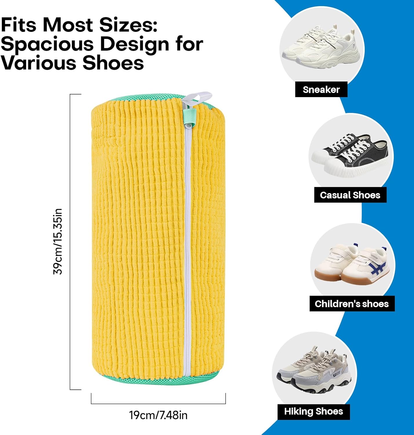 1PCS Washing Shoes Bag Cotton Laundry Fluffy Fibers Easily Remove Dirt Washing Bags Anti-Deformation Shoes Clothes Organizer Shopylife