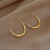 Gold Oval Earrings