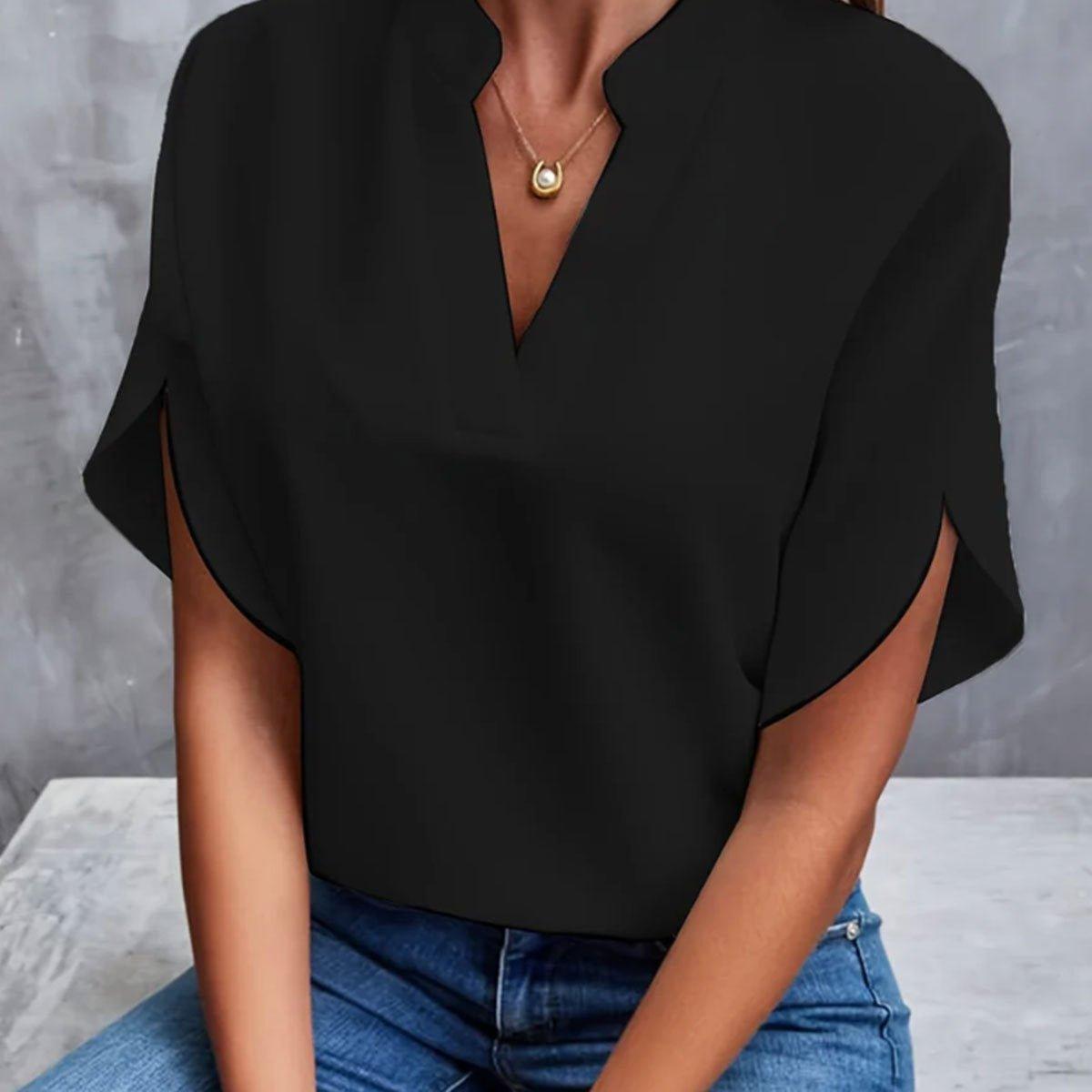 Chiffon V Top - Shopylife -
