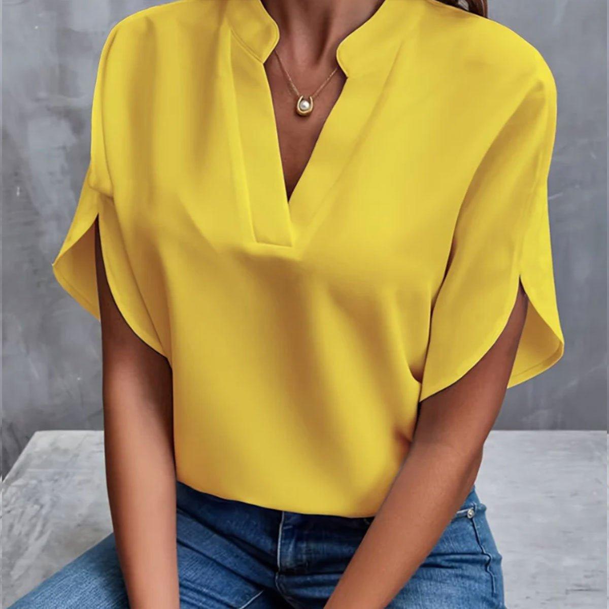 Chiffon V Top - Shopylife -