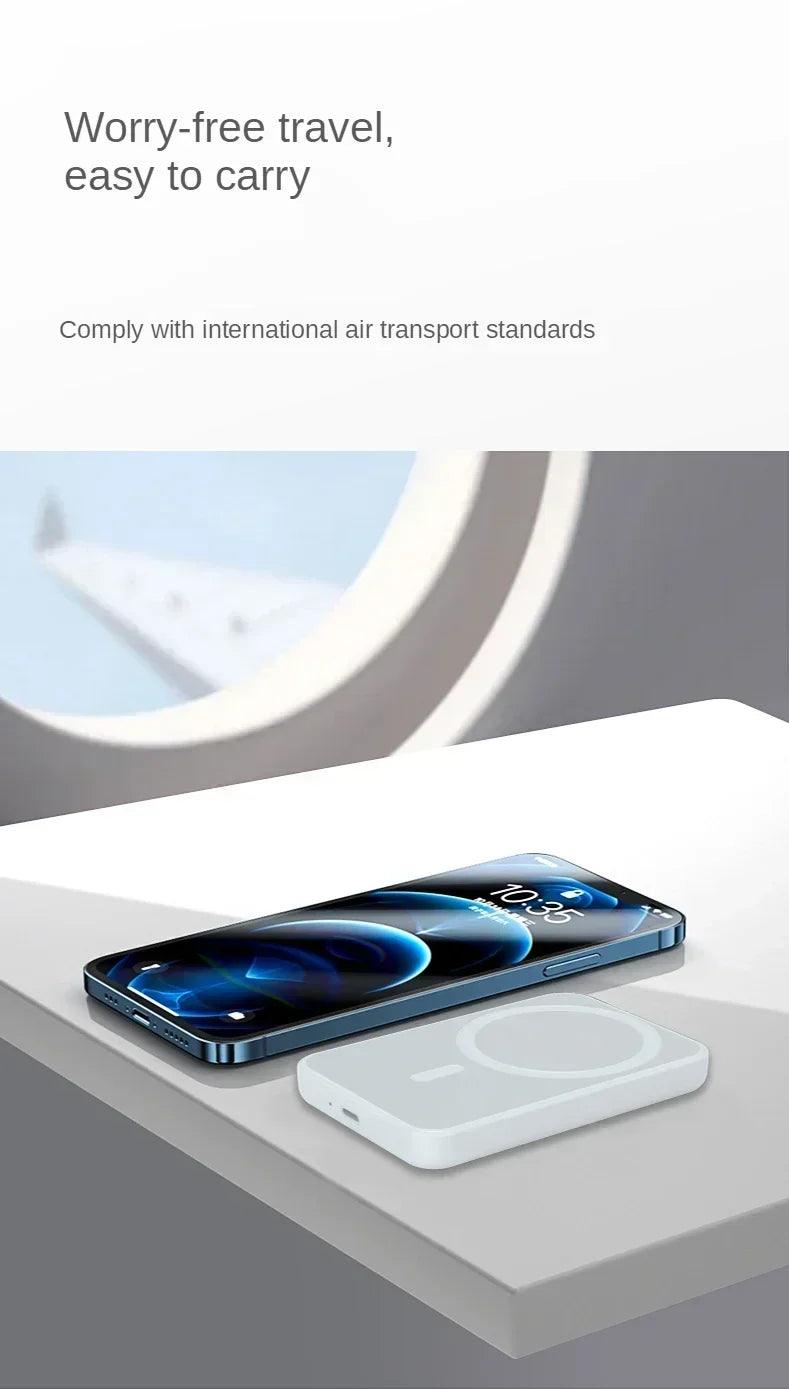 Magnetic Wireless Power Bank External Portable Battery Pack For iphone 11 13 12 14 15 Pro Max Mini Powerbank Moblie Phone Case - Shopylife -