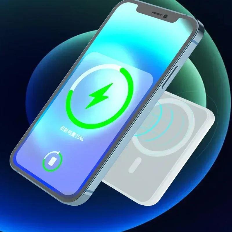 Magnetic Wireless Power Bank External Portable Battery Pack For iphone 11 13 12 14 15 Pro Max Mini Powerbank Moblie Phone Case - Shopylife -