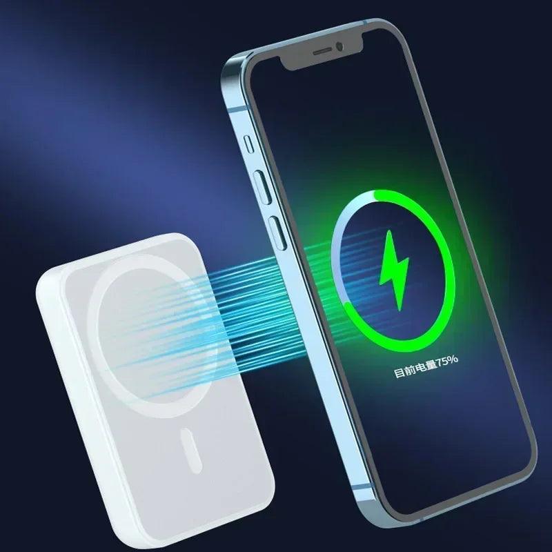 Magnetic Wireless Power Bank External Portable Battery Pack For iphone 11 13 12 14 15 Pro Max Mini Powerbank Moblie Phone Case - Shopylife -