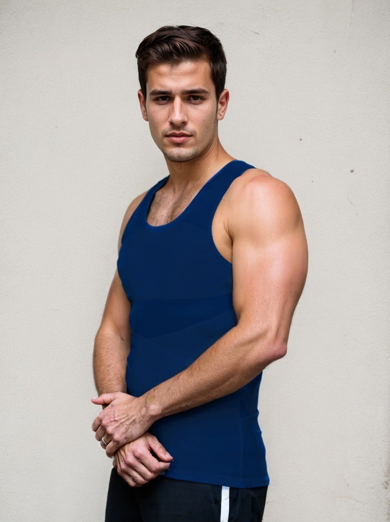 Fashion Personality Men's Breathable Mesh Tight Vest