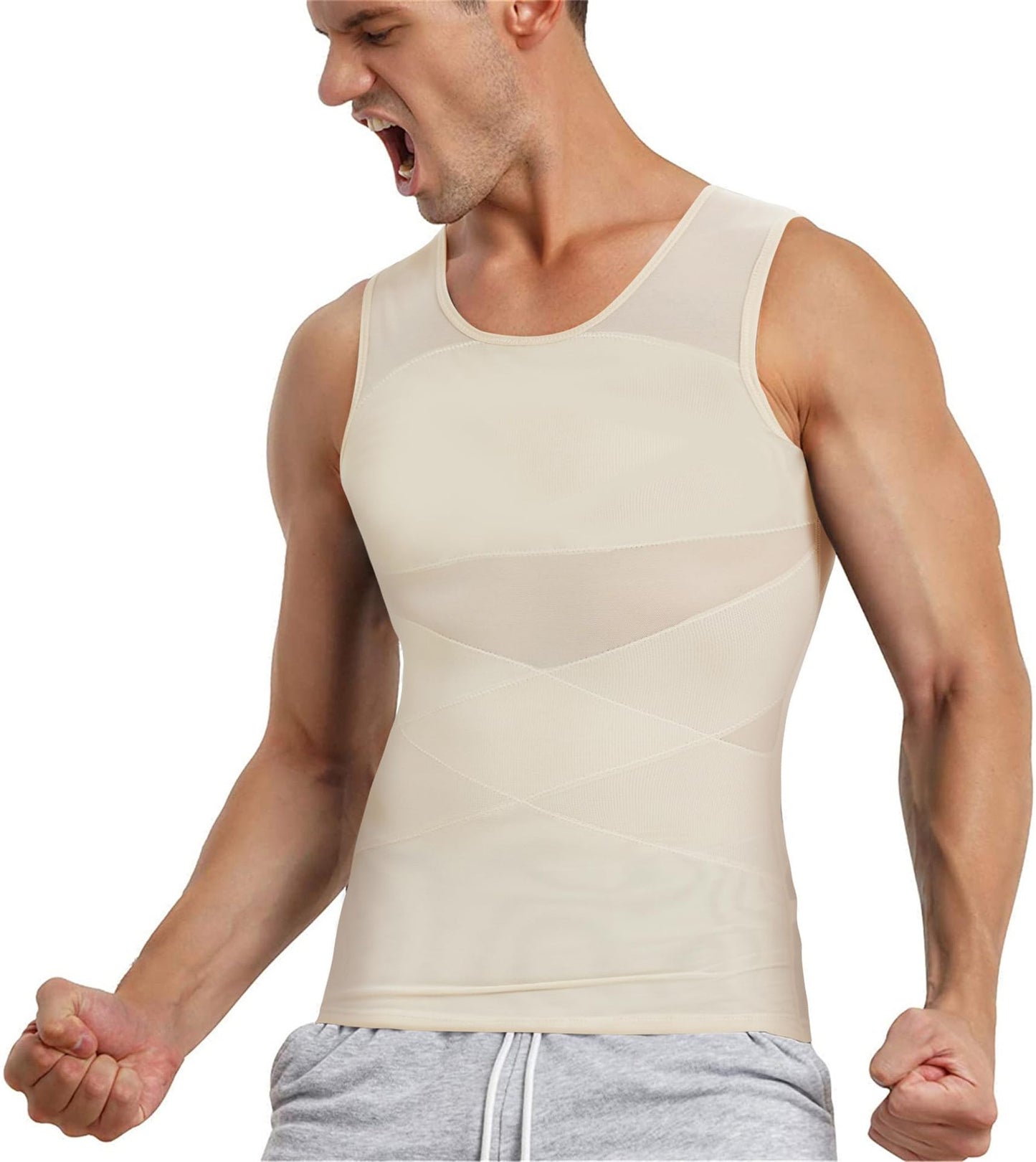 Fashion Personality Men's Breathable Mesh Tight Vest