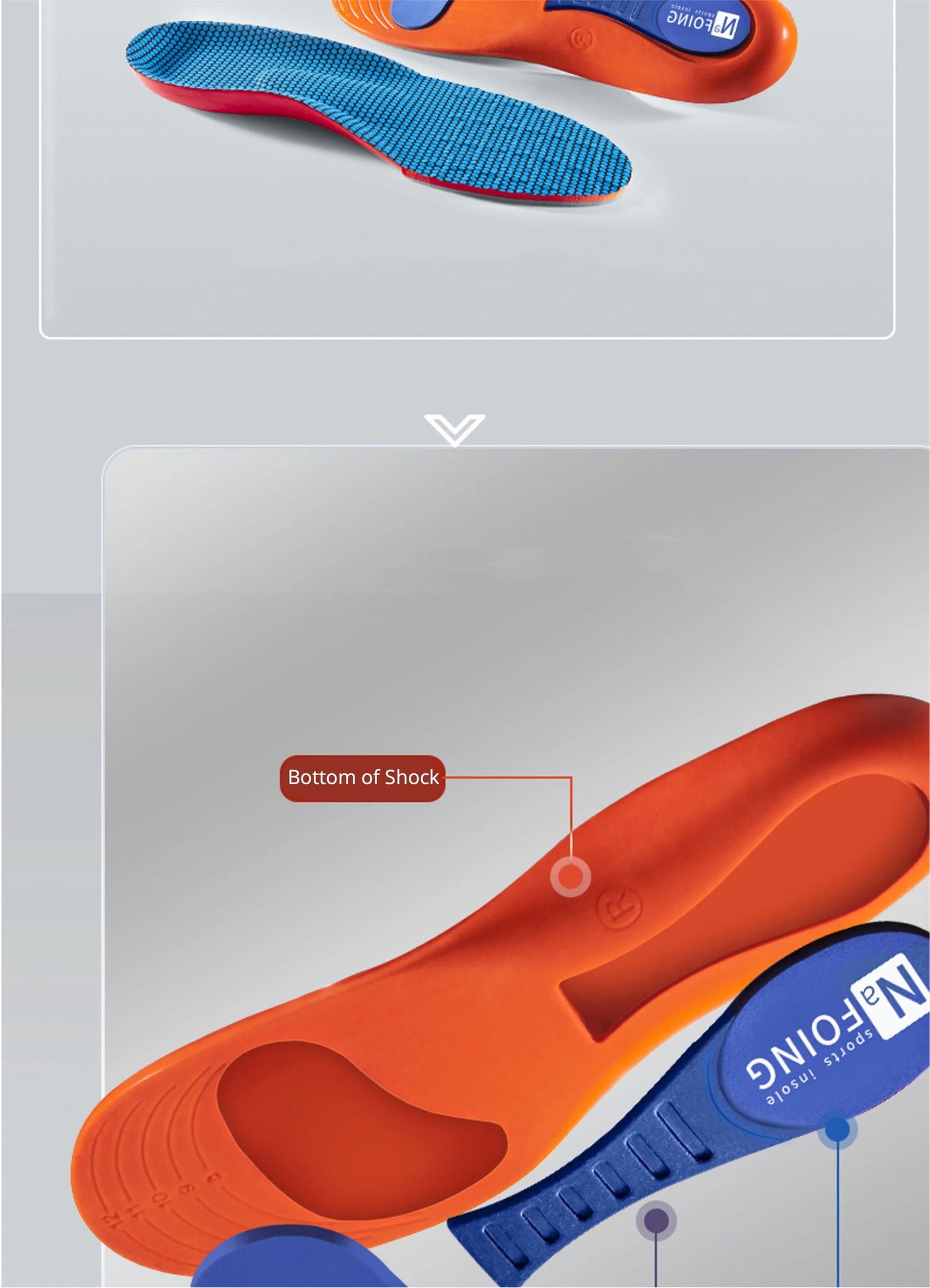 Orthopedic Sports Elasticity Insoles For Shoes Sole Unisex Technology Shock Absorption Breathable Running Insoles - Shopylife