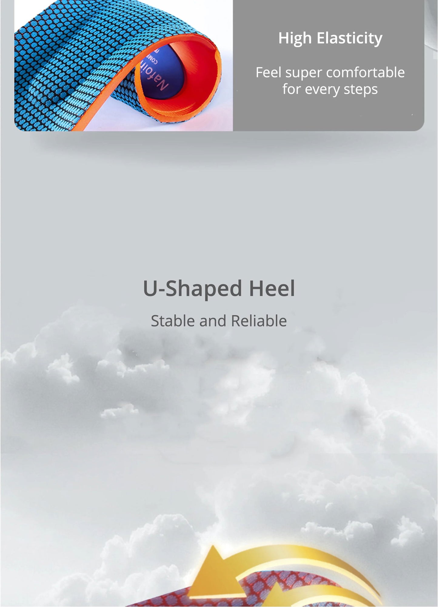 Orthopedic Sports Elasticity Insoles For Shoes Sole Unisex Technology Shock Absorption Breathable Running Insoles - Shopylife