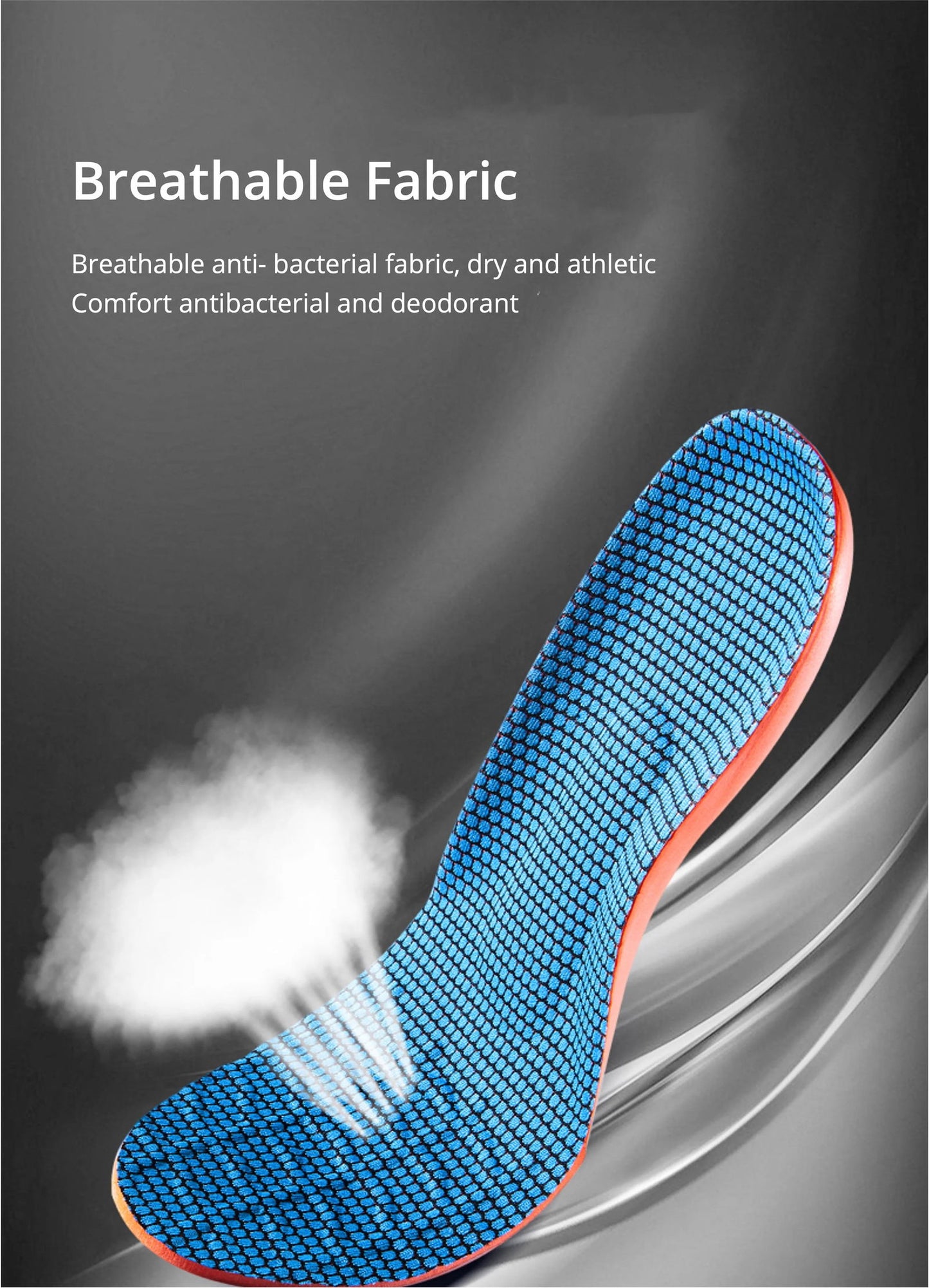 Orthopedic Sports Elasticity Insoles For Shoes Sole Unisex Technology Shock Absorption Breathable Running Insoles - Shopylife