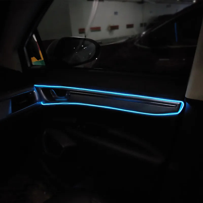 1M/3M/5M Car Interior Led Decorative Lamp EL Wiring Neon Strip For Auto DIY Flexible Ambient Light USB Party Atmosphere Diode Shopylife