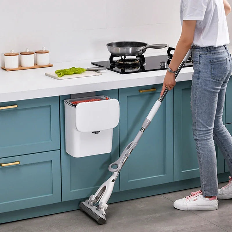 7/10L Kitchen Cabinet Door Hanging Garbage Can Wall Mounted Recycling Basket with Lid Kitchen Accessories Shopylife