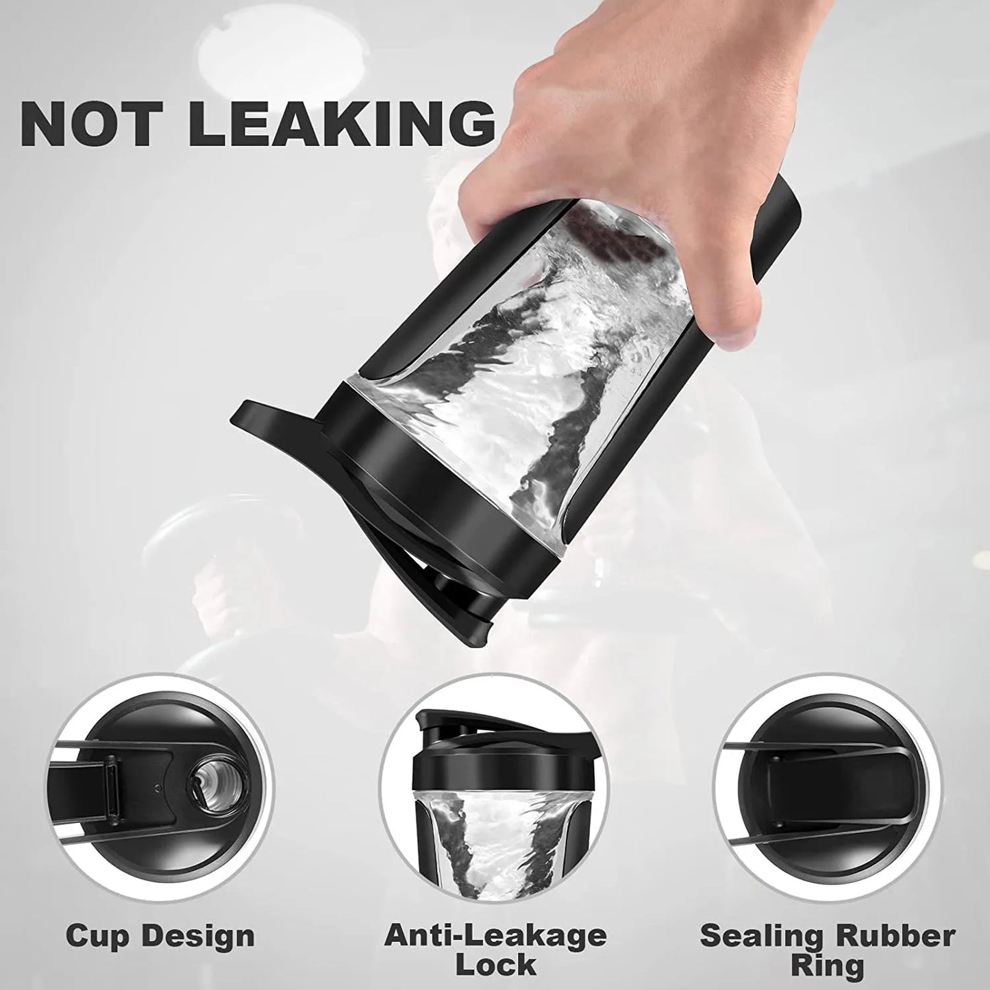 450ML Portable Protein Powder Shaker Bottle Fitness Sports Mug Nutrition Shakers Cup Body Building Exercise Mixing Cup Shopylife