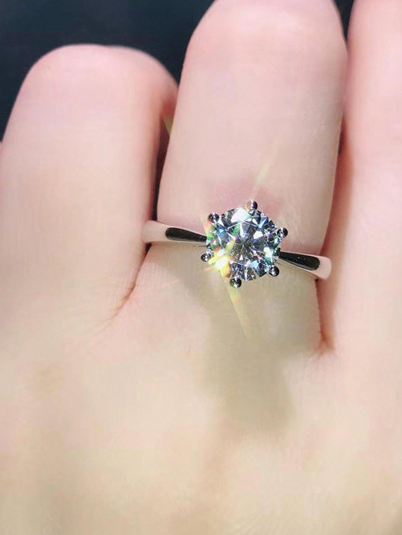 Silver Zirconia Ring.