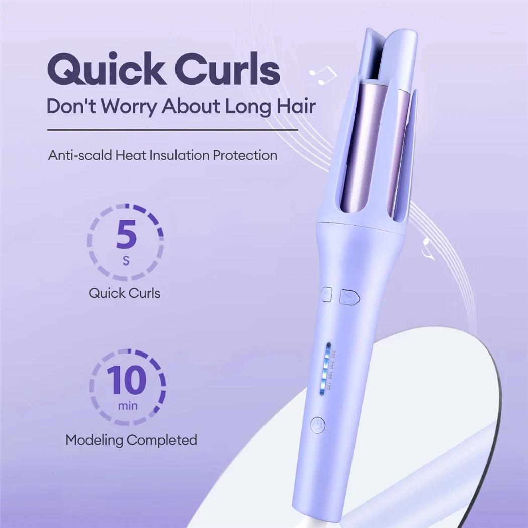 Tinsol 2 in 1 Automatic Hair Curler 32MM Auto Rotating Ceramic Hair Roller Professional Curling Iron Curling Wand Hair Waver - Shopylife