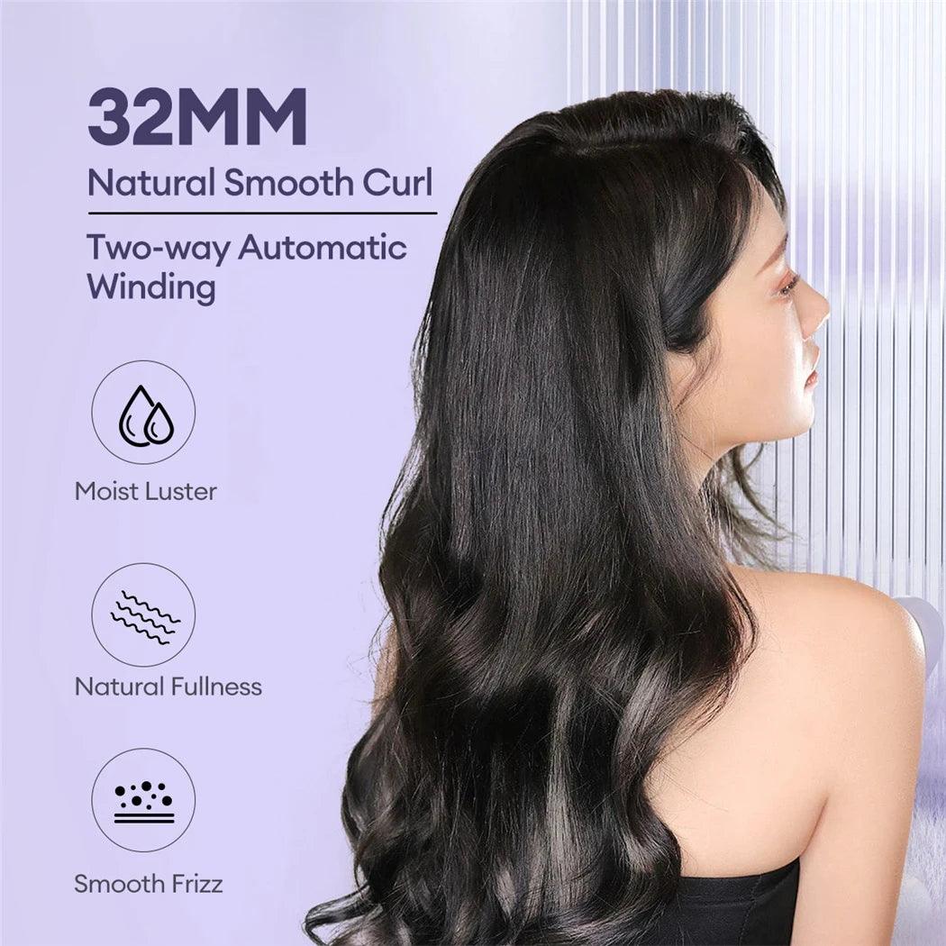 Tinsol 2 in 1 Automatic Hair Curler 32MM Auto Rotating Ceramic Hair Roller Professional Curling Iron Curling Wand Hair Waver - Shopylife