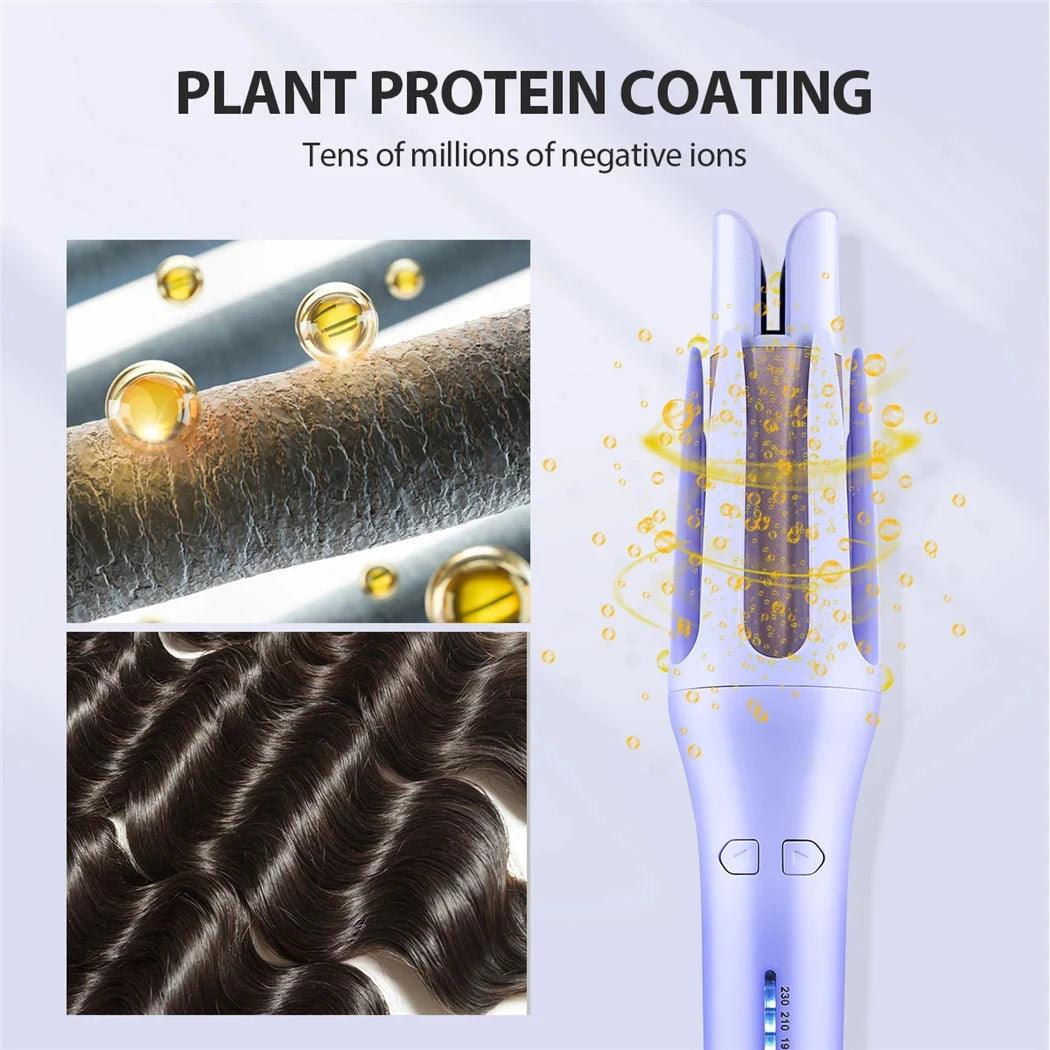 Tinsol 2 in 1 Automatic Hair Curler 32MM Auto Rotating Ceramic Hair Roller Professional Curling Iron Curling Wand Hair Waver - Shopylife