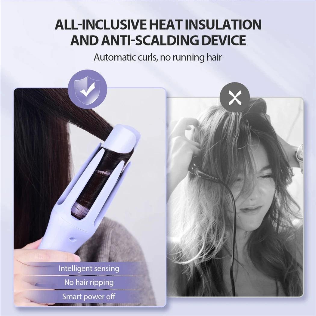 Tinsol 2 in 1 Automatic Hair Curler 32MM Auto Rotating Ceramic Hair Roller Professional Curling Iron Curling Wand Hair Waver - Shopylife