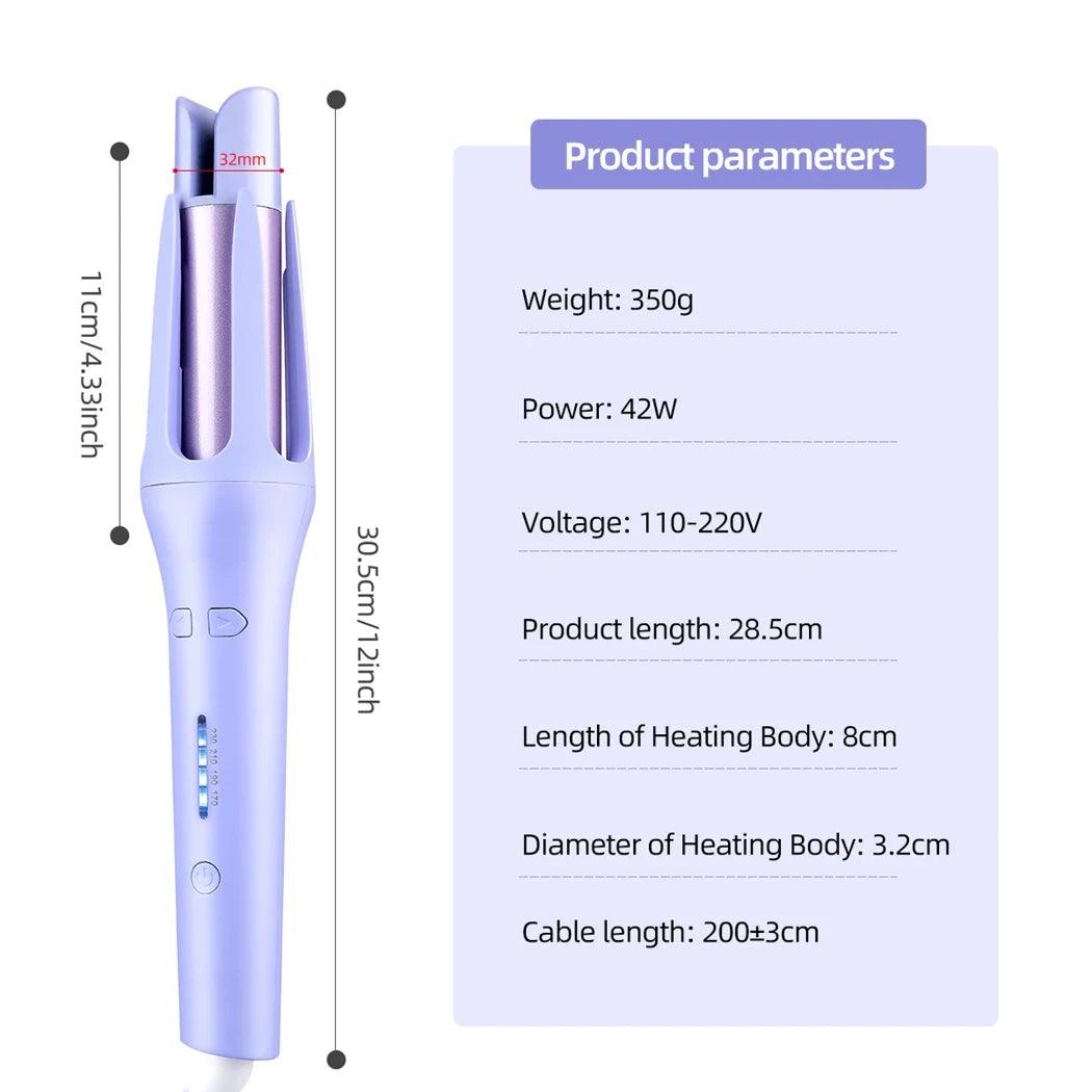 Tinsol 2 in 1 Automatic Hair Curler 32MM Auto Rotating Ceramic Hair Roller Professional Curling Iron Curling Wand Hair Waver - Shopylife