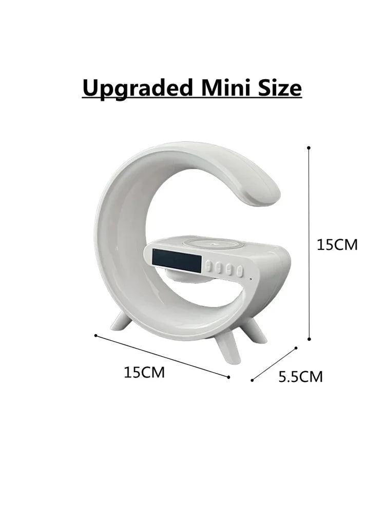 Wireless Charger Pad Stand Speaker TF Card RGB Night Light Lamp Alarm Clock Fast Charging Station Dock for iPhone Samsung Xiaomi - Shopylife
