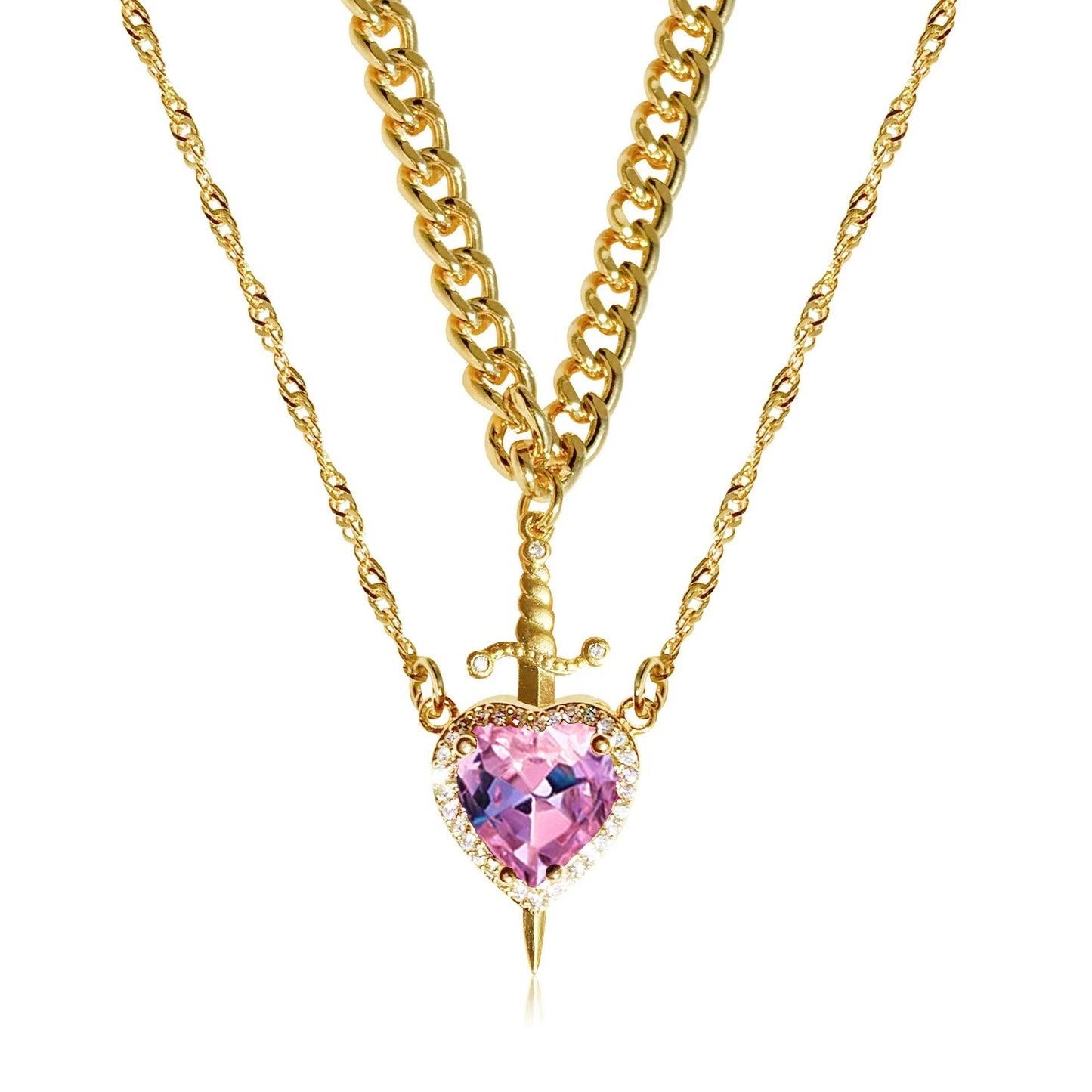 Gold Heart & Sword Necklace™ (Buy 1 Today and Get 1 FREE)