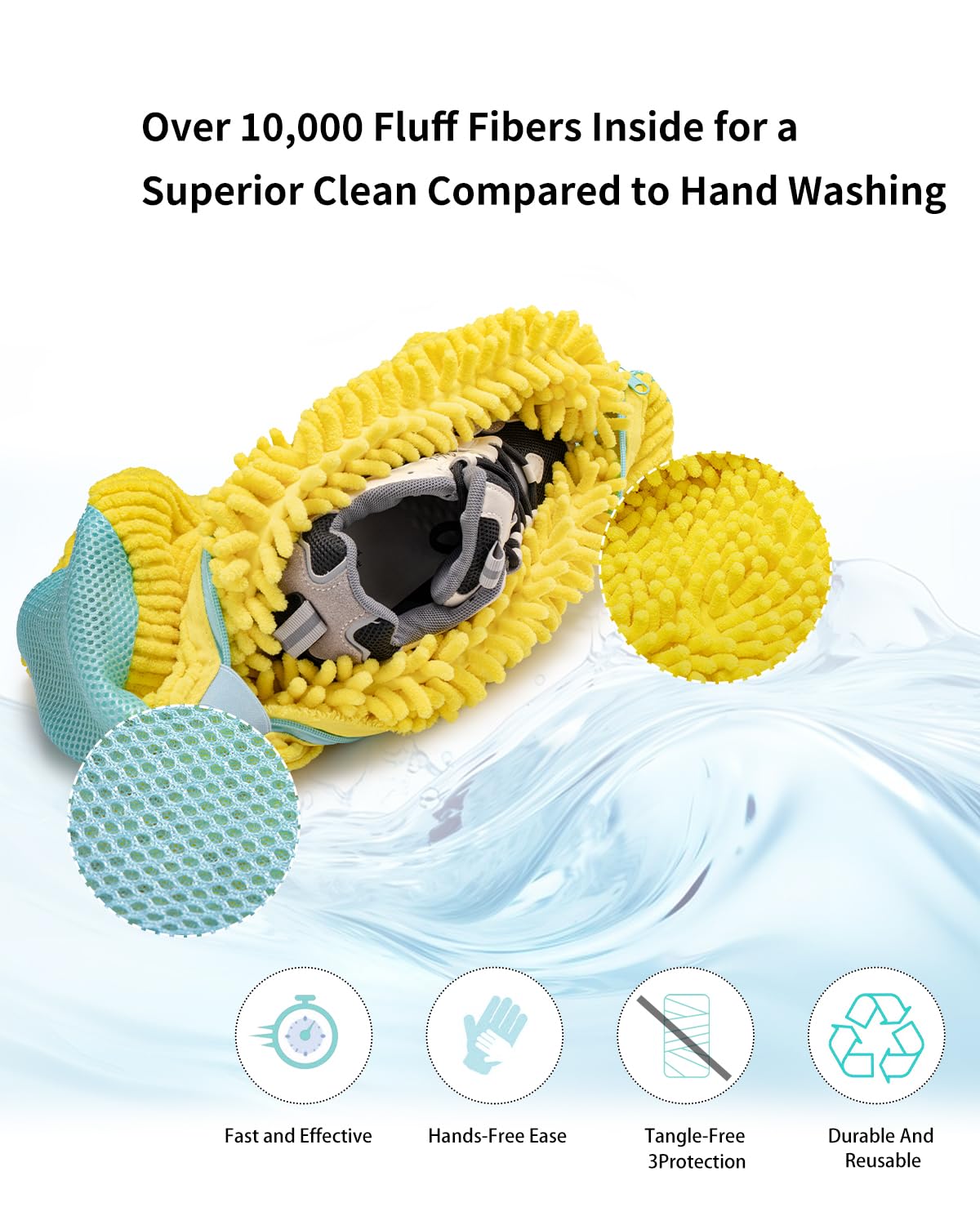 1PCS Washing Shoes Bag Cotton Laundry Fluffy Fibers Easily Remove Dirt Washing Bags Anti-Deformation Shoes Clothes Organizer Shopylife