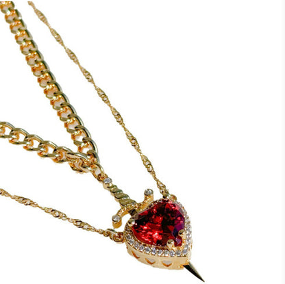 Gold Heart & Sword Necklace™ (Buy 1 Today and Get 1 FREE)