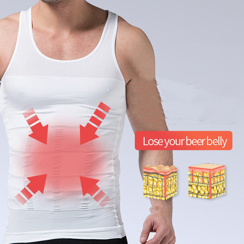 Men's Body Shapers Belly Contracting And Close-fitting Breast Shaping Vest