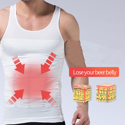 Men's Body Shapers Belly Contracting And Close-fitting Breast Shaping Vest