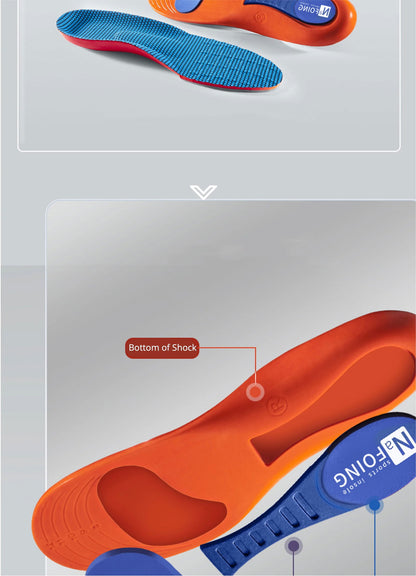 Orthopedic Sports Elasticity Insoles For Shoes Sole Unisex Technology Shock Absorption Breathable Running Insoles - Shopylife