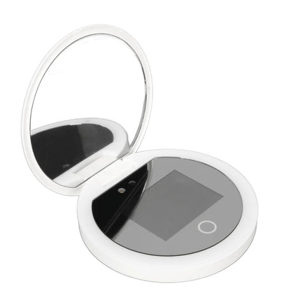 UV Mirror Sunscreen Testing Camera with Light 2X Magnification Travel Makeup 3.5in Pocket Size L - Shopylife