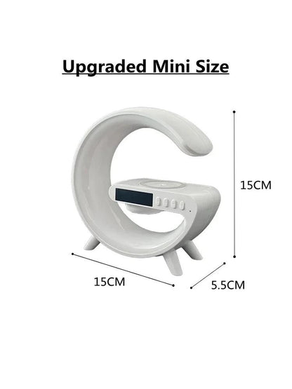 Wireless Charger Pad Stand Speaker TF Card RGB Night Light Lamp Alarm Clock Fast Charging Station Dock for iPhone Samsung Xiaomi - Shopylife