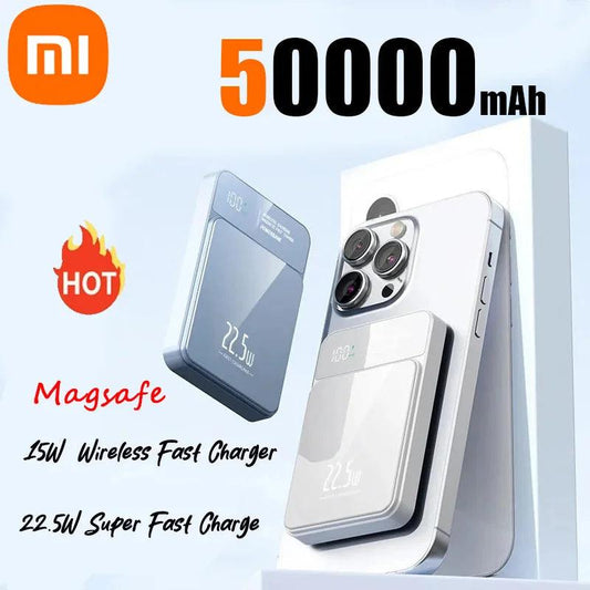 Xiaomi Power Bank 50000mAh Wireless Magnetic Power Bank Magsafe Super Fast Charging Suitable For IPhone Lenovo Samsung Huawei - Shopylife