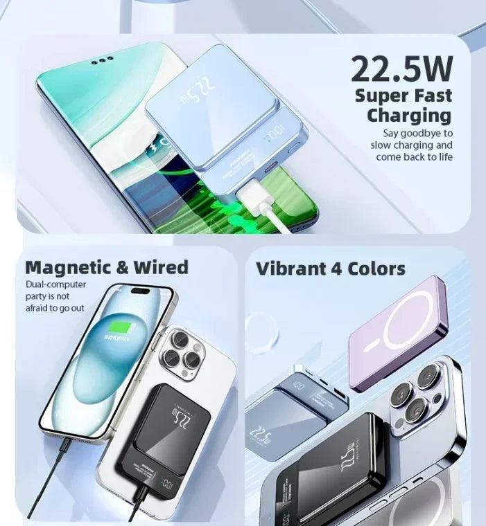 Xiaomi Power Bank 50000mAh Wireless Magnetic Power Bank Magsafe Super Fast Charging Suitable For IPhone Lenovo Samsung Huawei - Shopylife