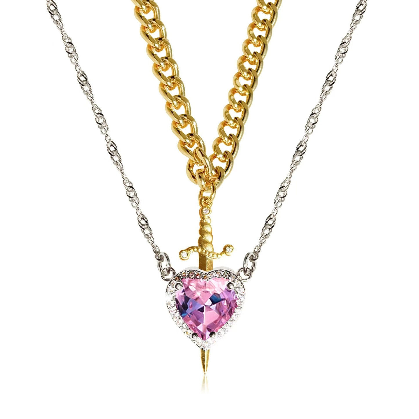 Gold Heart & Sword Necklace™ (Buy 1 Today and Get 1 FREE)